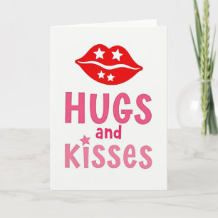 Tarjeta Romántica de Besos Estrellados