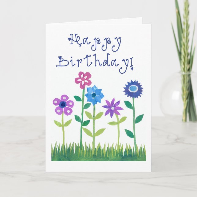 Tarjeta Romántica de Cumpleaños - Flor (Anverso)