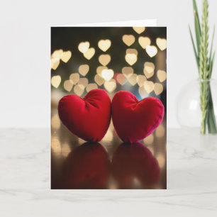 Tarjeta Romántica de Dos Corazones