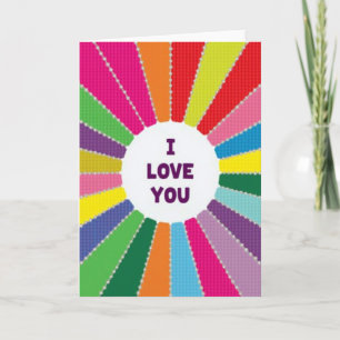 Tarjeta Romántica de Explosión de Te Amo