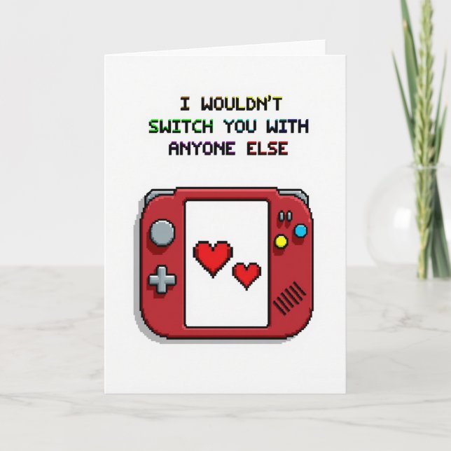 Tarjeta Romántica de Juegos Retro (Anverso)