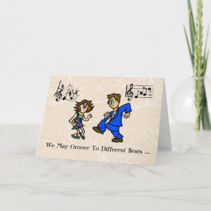 Tarjeta Romántica de Pareja Bailando Groovin'