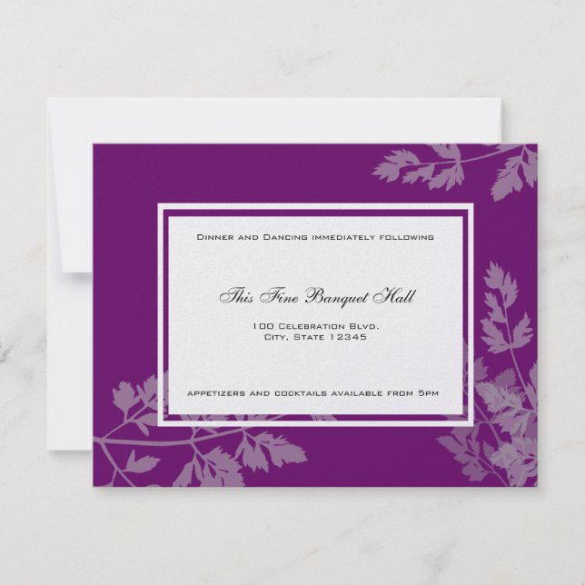 Tarjeta Romántica de Recepción de la Naturaleza (Anverso)