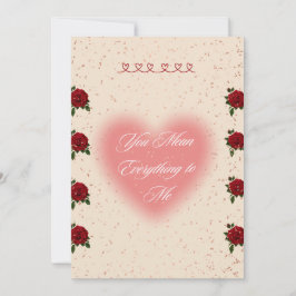 Tarjeta Romántica de Rosa del Día de San Valentín