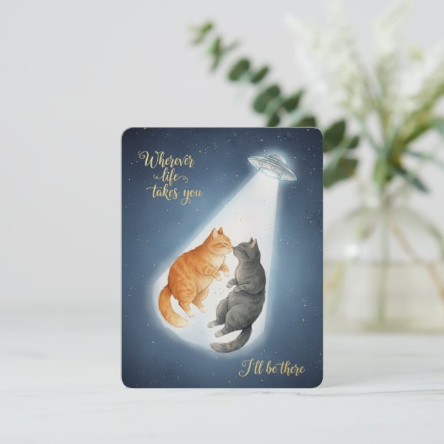 Tarjeta Romántica de San Valentín y Aniversario de (Anverso de pie)