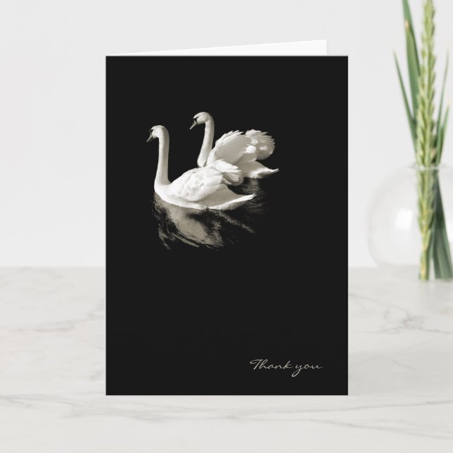Tarjeta romántica de Swan Lake (Anverso)