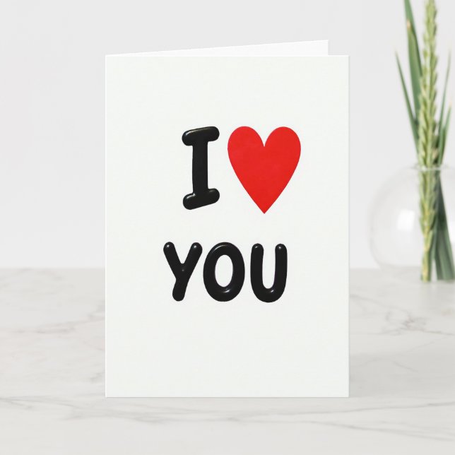Tarjeta Romántica de Te Amo (Anverso)