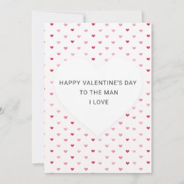 Tarjeta romántica del día de San Valentín con patr