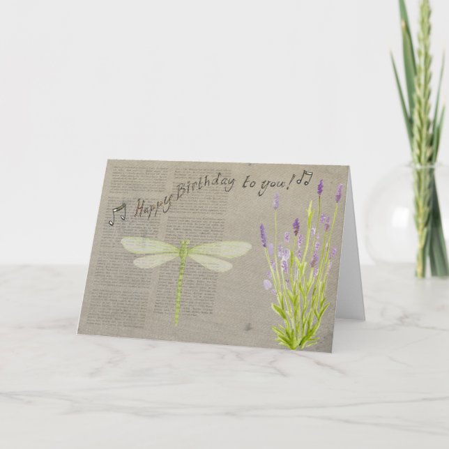 Tarjeta romántica del feliz cumpleaños (Anverso)