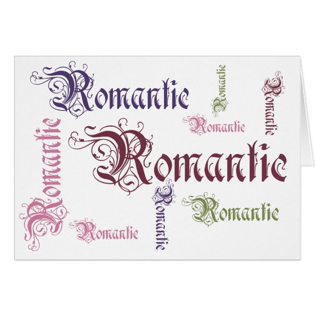 Tarjeta romántica del Victorian (Anverso (Horizontal))