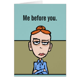 Tarjeta romántica divertida. Texto de encargo.