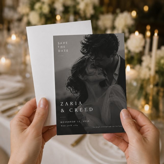 Tarjeta Romántica Editorial de Anuncio de Fecha de (Subido por el creador)