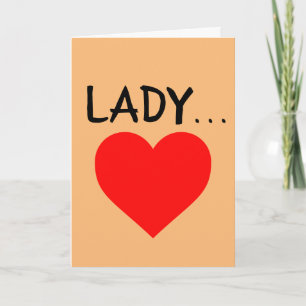 TARJETA ROMÁNTICA PARA ESPOSA NOVIA, "SEÑORA"