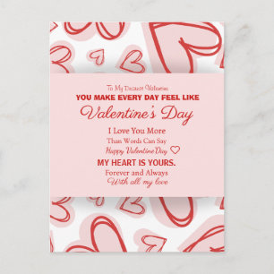 Tarjeta Romántica Personalizada del Día de San Val