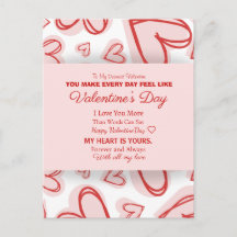 Tarjeta Romántica Personalizada del Día de San Val