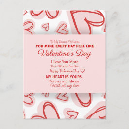Tarjeta Romántica Personalizada del Día de San Val