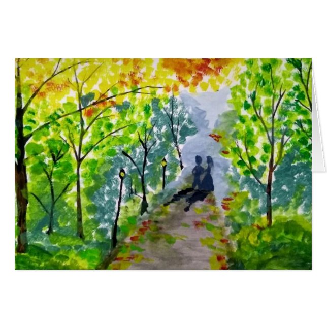 Tarjeta romántica por la tarde de Rashmi (Anverso (Horizontal))