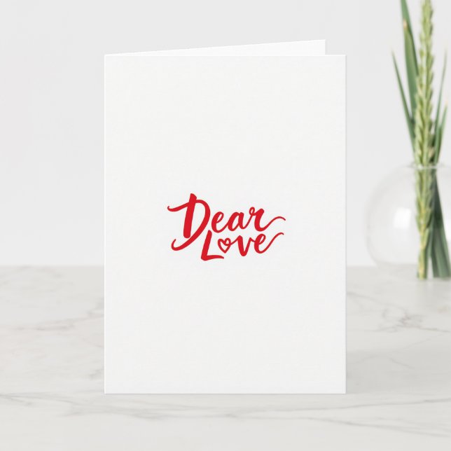 Tarjeta Romántica Querido Amor (Anverso)