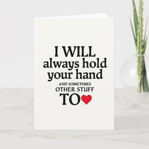 Tarjeta Romántica Siempre Sostengo Tu Mano