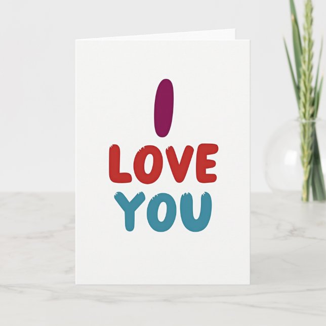 Tarjeta Romántica Te Amo (Anverso)