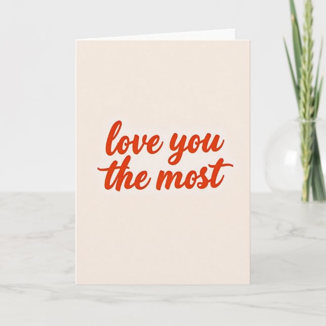 Tarjeta Romántica Te Amo Más (Anverso)