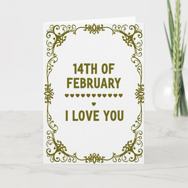 Tarjeta Romántica Te Amo Pergamino I (Anverso)