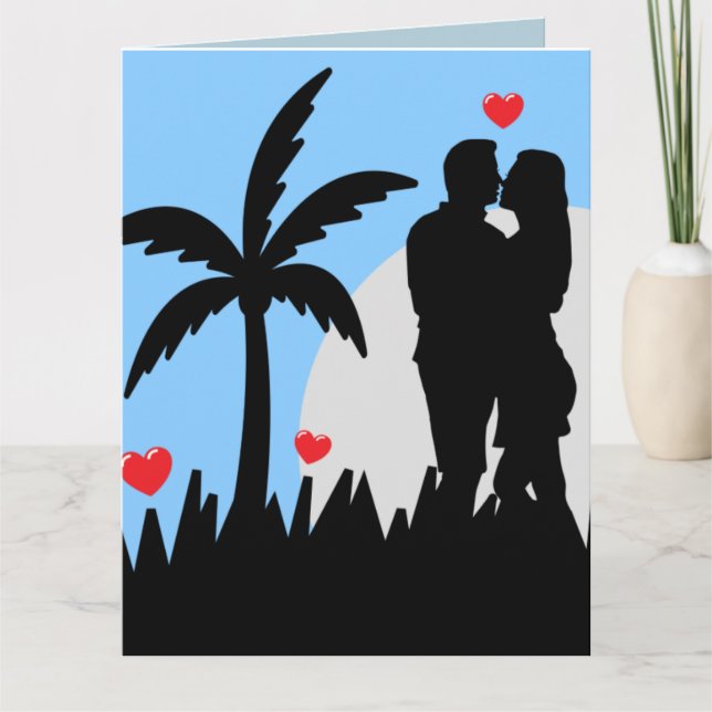 TARJETA ROMÁNTICA TROPICAL DE CUMPLEAÑOS (Anverso)