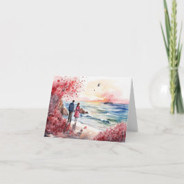 Tarjeta Romántico al aguarela