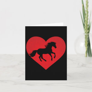 Tarjeta Romántico Corazón en Forma de Caballo Ecuestre Lov