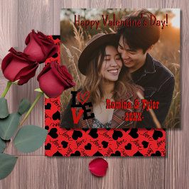 Tarjeta Romántico Día de San Valentín | Foto personalizado