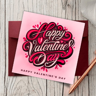 Tarjeta Romántico Feliz Día de San Valentín Personalizado