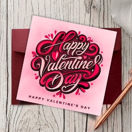 Tarjeta Romántico feliz Personalizado del Día de San Valen