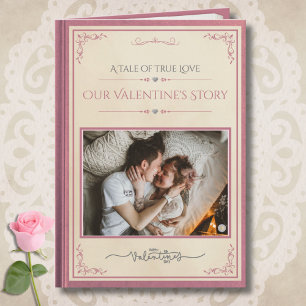 Tarjeta Romántico Malva Antiguo Libro de Cuentos Foto Día 