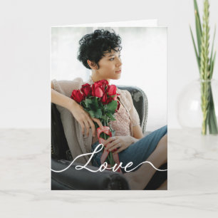 Tarjeta Romántico Minimalista Foto Personalizada