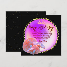Tarjeta Romántico Pastel de Cisne Feliz Aniversario de Oro