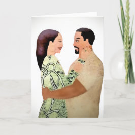 Tarjeta Romántico/Pensamiento de usted Notecard (en blanco