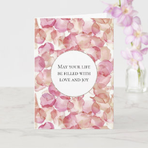Tarjeta Romántico Rosa Pétalos de rosa Boda floral