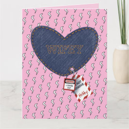 Tarjeta Romántico Wifey Hubby Electrical Lock Tag Corazón