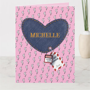 Tarjeta Romántico Wifey Hubby Electrical Lock Tag Corazón