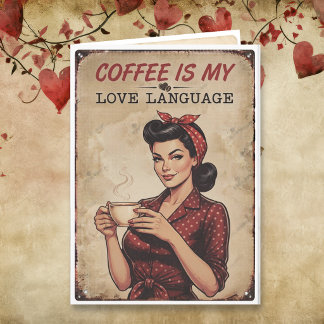 Tarjeta Romántico y Lindo Te amo | Humor de Café