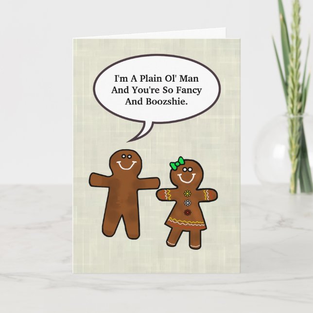 Tarjeta Romántico Yummy Gingerbread Coucard (Anverso)