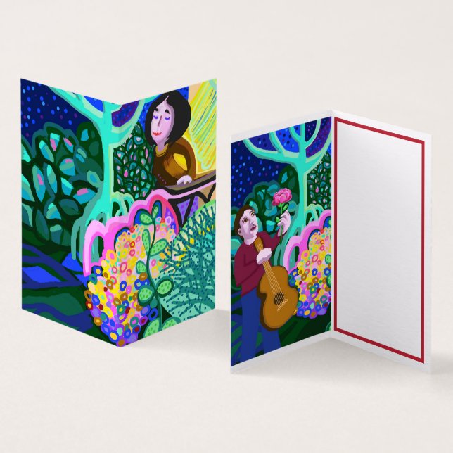 Tarjeta Romeo y Julieta (Interior y exterior)