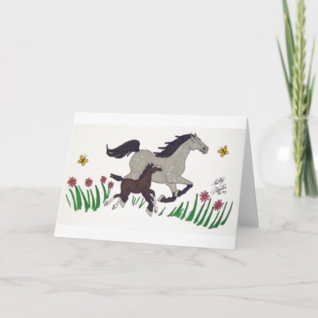Tarjeta Romp en primavera (gris) (Anverso)