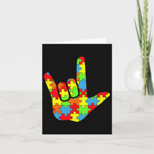 Tarjeta Rompecabezas de amor en lengua de señas Asl Concie