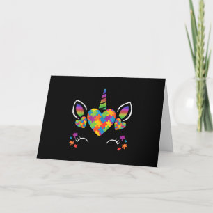 Tarjeta Rompecabezas de conciencia del autismo de unicorni