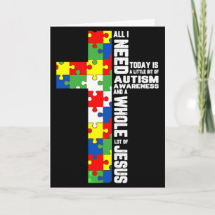 Tarjeta Rompecabezas de Cruz de Jesús de Conciencia del Au