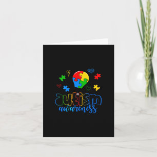 Tarjeta Rompecabezas de la bombilla de la luz del autismo