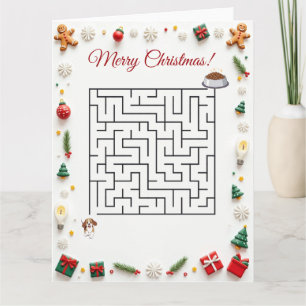 Tarjeta Rompecabezas de Navidad de Perro Beagle Lindo Fies