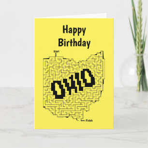 Tarjeta Rompecabezas de Ohio Maze