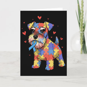 Tarjeta Rompecabezas de Schnauzer Miniatura Perro de Conci